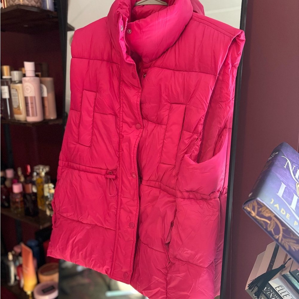 Love Tree Fuchsia Puffer Vest